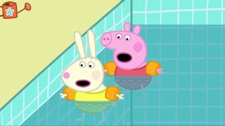 Peppa Pig And Rebecca Rabbit Go Swimming Pig - Official Channel