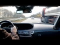 Video Driving fast on the Autobahn in a Mercedes S-Class (1)