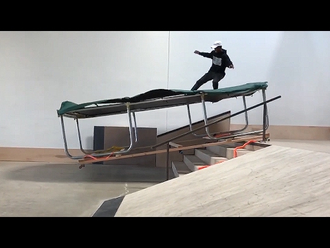 SKATING A TRAMPOLINE DOWN STAIRS | SKATE EVERYTHING EP