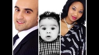 Just The Three Of Us - Happy Blindian Family - Interracial Couple - Mixed Race Baby - Blasian