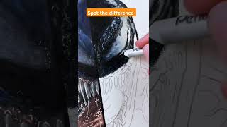 Pencil Vs Oil Pastel Venom Drawing