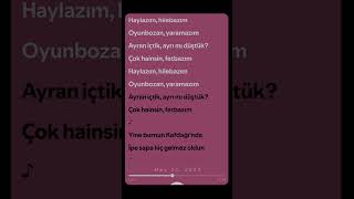 Güllü Haylazım Speedup Lyrics