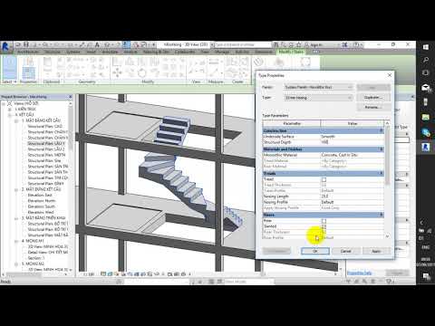 Revit structure - Bài 12 Triển khai thép cho cầu thang
