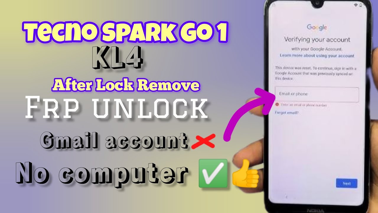 Tecno Spark Go 1 Frp unlock, (KL4) Google account Remove Tecno Spark Go 1 Frp unlock, (KL4) Google account Remove