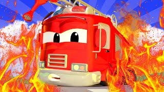 Tom the Tow Truck - Frank the FIRE TRUCK is STUCK under the RUBBLE! - Car City ! Trucks Cartoons