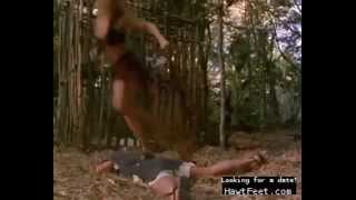 Blonde Amazon Woman Trampling A Man Tv Scene