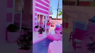 Minha Casa Rosa, Piscina E Carro Rosa Barbie Girl