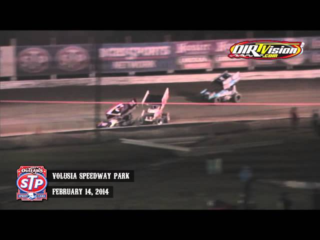 Highlights: World of Outlaws STP Sprint Cars Volusia Speedway Park February 14th, 2014