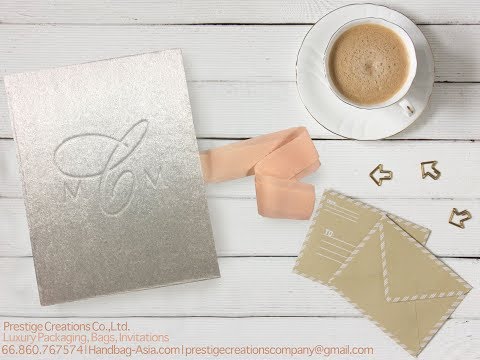 Silk Folder Silk Invitation Boxes Wedding Favor Boxes