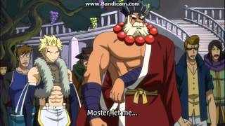 Natsu invading Sabertooth's guild.