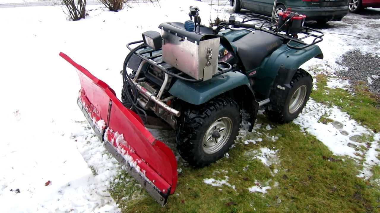 Homemade snow plow hydraulic angle adjustment - YouTube
