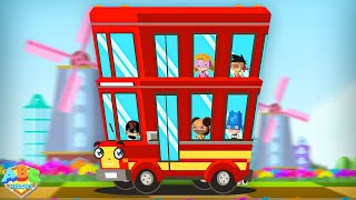 Wheels On The Bus Nursery Rhyme & Cartoon Video For Babies