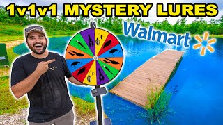 1V1V1 Walmart Mystery Lure Tournament In The Backyard Pond We Caught The First Tagged Fish