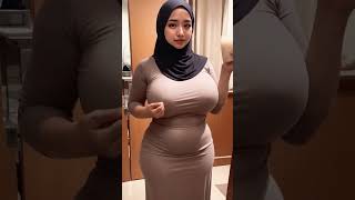 curvy muslim hijab aunty with girl satisfaction matters