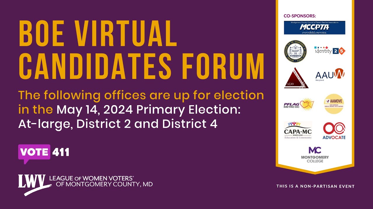 BOE Virtual Candidate Forum - Primary Election 2024