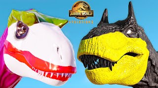 Batman Tyrannosaurus Rex Vs Joker Albertosaurus Juric World Evolution 2, Dinosaur Fight