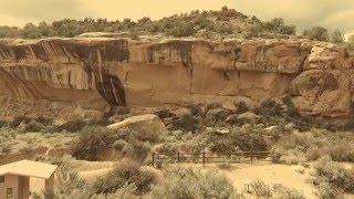 Flight over the Sego Petroglyphs.