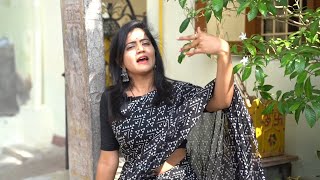 Shiva Jyothi Hot Y Shows Her Stomach Body Tummy Navel Hole Show In Black Saree