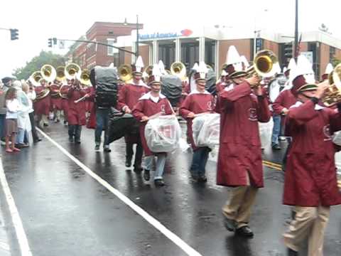 University of Massachusetts Amherst Minutemen Marching Band at Amherst's 250 Anniversary Parade.