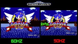 Sonic Mega Drive - 50Hz Vs 60 Hz Pal Vs Ntsc Ossc Capture
