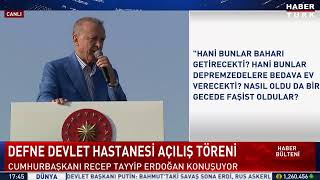 Hurbaşkanı Erdoğan Hatayda Konuşuyor
