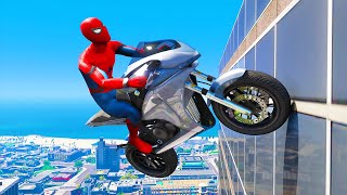 GTA 5 Spiderman Epic Jumps #20 ( Spider-Man Stunts & Fails )