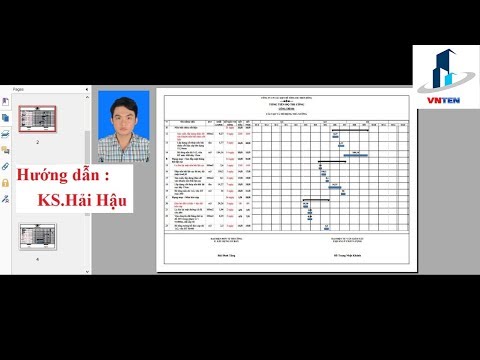 Tiến độ thi công trình bày và in ấn trực tiếp trên MS Project (ThS.KS.Hải Hậu)