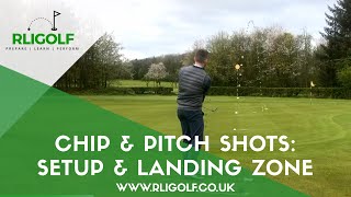 Chip short and pitch shot: Setup and landing zone