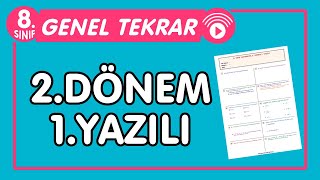 8.Sınıf Matematik 2.Dönem 1.Yazılı Sınavı Hazırlık Genel Tekrar Pdf 2021