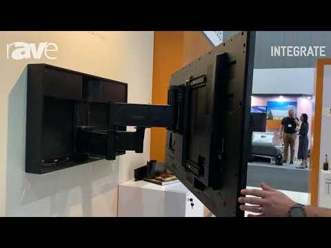 Integrate 2019: Nexus 21 Demos Apex Motorized Wall Mount in the AV Supply Group Stand