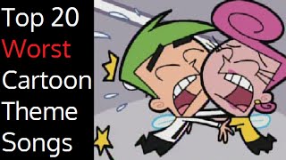 Top 20 Worst Cartoon Theme Songs (Try Not to Cringe challenge)