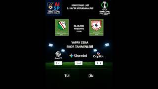 Ai Konf 1. Hafta Legia - Samsunspor Skor Tahminleri
