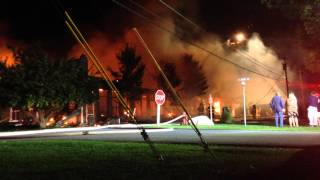 Fire at 'The Guzzle' in Thousand Island Park on Wellesley Island, NY Early A.M. 8.14.14 -