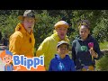 Blippi Visits T-Rex Ranch For A Action Pack Birthday Party | Dinosaurs For Kids #ad