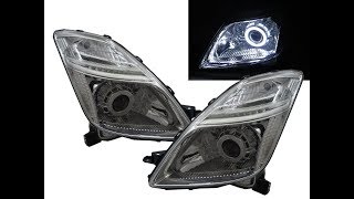 Crazythegod Prius Xw20 Mk2 06-09 Hatchback 5D Ccfl Projector Headlight Headlamp Chrome For Toyota