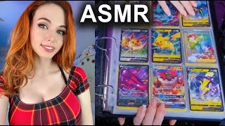 ASMR Girlfriend Amouranth Softly Touching & Handling Your Pokemon Cards