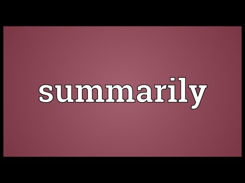 Header of summarily