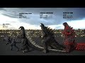 EVOLUTION of GODZILLA: Size Comparison