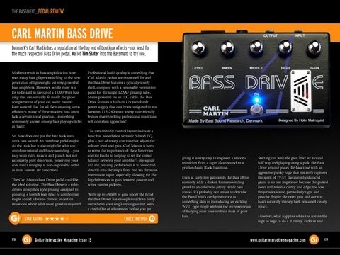 Carl Martin Bass Drive Pedal Review - WIN this Pedal in Guitar Interactive Magazine Issue 15