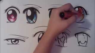 How to Draw Manga Eyes, Eight Different Ways