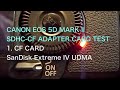 CANON EOS 5D MARK II SDHC-CF ADAPTER CARD TEST