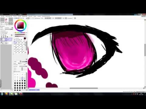 Как нарисовать аниме глаз в paint Как нарисовать аниме глаз в paint