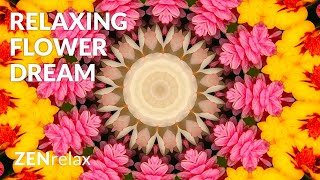 Relaxing Kaleidoscope Flower Dream With Soothing Piano Music - 3 Hours 1080P Hd
