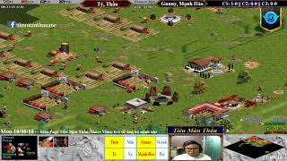 AoE 22 Random Tiểu Màn Thầu, Tý vs Gunny, Mạnh Hào Ngày 08/10/2018