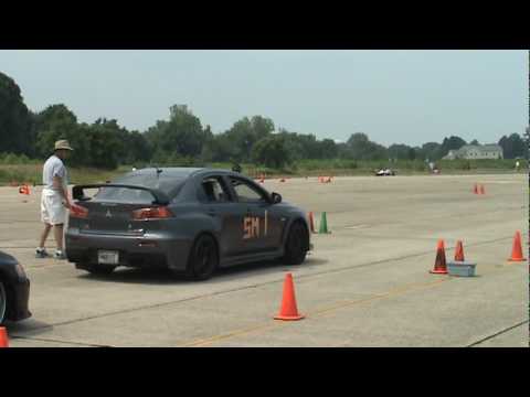 2008 Evolution X modified Scca autocross run 2step launch