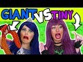 GIANT GUMMY VS REAL GUMMY. WHAT’S BEST, GIANT OR TINY? (WITH MAL AND EVIE DRESS UP CHARACTERS)