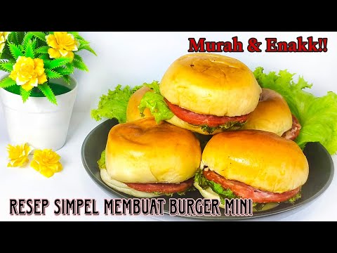 RESEP CARA MEMBUAT IDE JAJANAN KEKINIAN ANAK SD!! CUMA JUAL 4000 UNTUNG MELIMPAH BURGER MINI