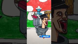 Police Toilet Help Smurf Cat, But