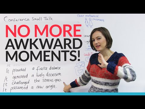 VIDEO : business meeting & conference small talk – how to avoid that awkward moment! - do you get nervous in social situations? in this lesson, i'll teach you expressions you can use to master small talk and have ...
