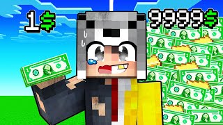 1$ EVSİZ HAYAT VS 9999$ MİLYONER HAYAT 😱 - Minecraft